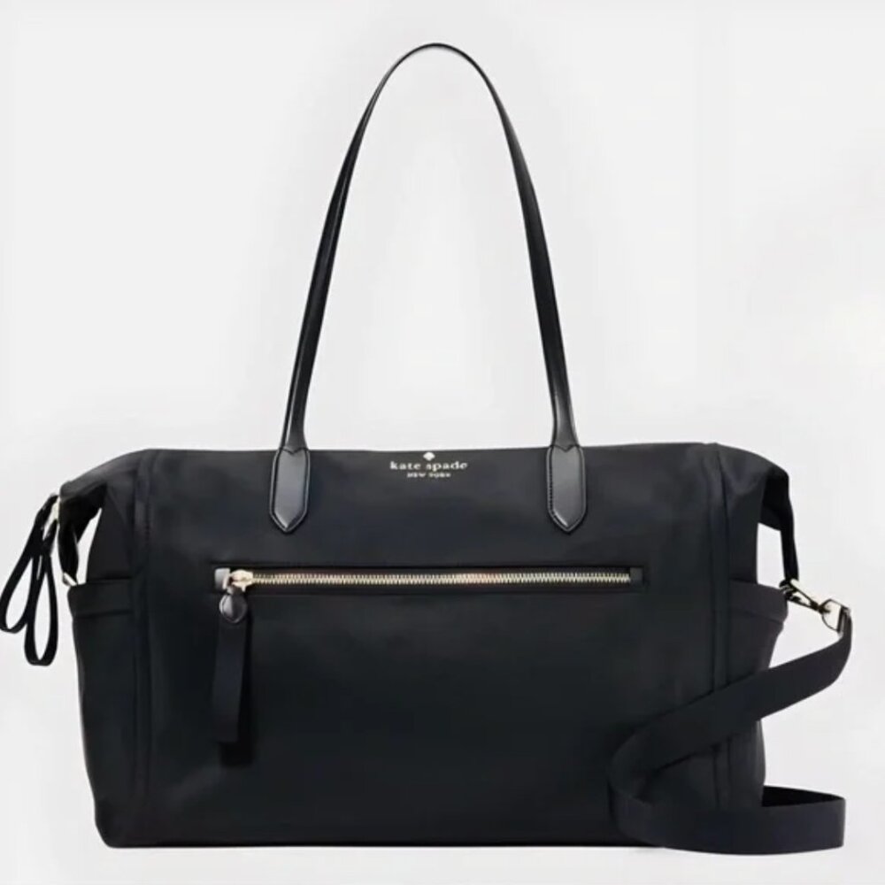 Kate Spade Chelsea weekender bag, black And Two Travel Makeup Cases Bundle